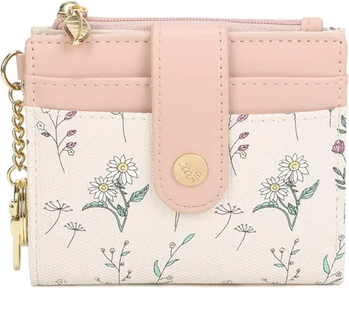 Vista 23 de Farcauo Cartera para Mujer delgada con Flores Kawaii, Carteras para Mujeres, Cartera Linda y delgada para Mujeres, Contemporáneo