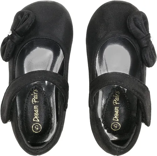 Vista 7 de DREAM PAIRS Zapatos de vestir Mary Jane para niñas pequeñas, uniformes escolares para niñas, zapatos de bailarina con lazo