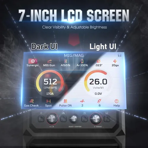 Vista 3 de YESWELDER MP200-PRO Soldador y cortador de plasma Combo, MIG/Pulso MIG/Núcleo de flujo/Levantamiento TIG/Pulso TIG/Stick/Pulse Stick/CORT/Spool Gun