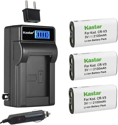 Vista 6 de Kastar CR-V3 - Cargador de batería LCD de CA compatible con Sanyo Xacti DSC-SX550, Xacti DSC-SX560, Xacti DSC-X100, Xacti DSC-X110, Xacti DSC-X200