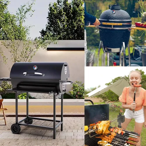 Vista 5 de Termómetro de acero inoxidable para parrilla de barbacoa – Medidor de temperatura de Dail de 2 pulgadas para monitoreo de carbón para parrilla
