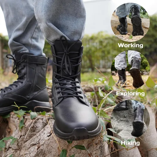 Vista 6 de Soulsfeng Tactical Boots for Men and Women Lightweight Sneaker Boots Work Hiking Military Booties