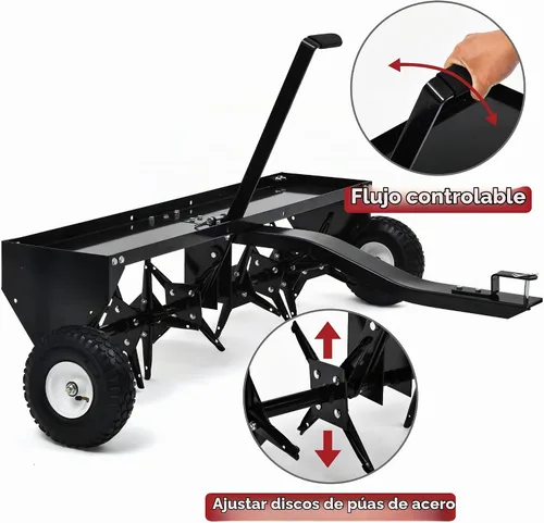 Vista 4 de YITAMOTOR Remolque de 40" aireador detrás del césped, tire detrás