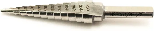 Vista 10 de TEMO Broca de paso en espiral de cobalto M35 Unibit Bit 1/4-3/4" 9 tamaño 1