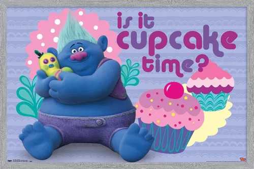 Vista 13 de Trends International DreamWorks Trolls - Cupcakes Wall Poster, 14.725" x 22.375", Barnwood Framed Version