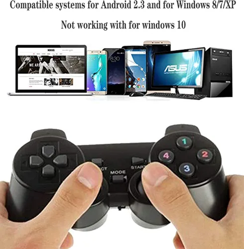 Vista 4 de C-Zone 24GHz USB Twins - Control inalámbrico de juego Gamepad con caja de TV WIN982000X2003VISTAWIN7 SYSTEM