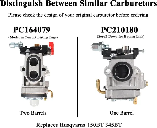 Vista 2 de Carburador 150BT 350BT para Husqvarna 570BTS 580BTS 560BTS 570BFS 150BF 350BF 560BFS 580BFS 580BFS Sopladores de mochila Parte 581155801 502845001
