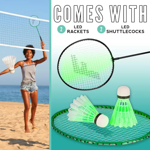 Vista 2 de Franklin Sports Badminton Racket + Birdie Set - Replacement Badminton Equipment for Kids + Adults - 2 Player - 4 Player Badminton Racket Sets