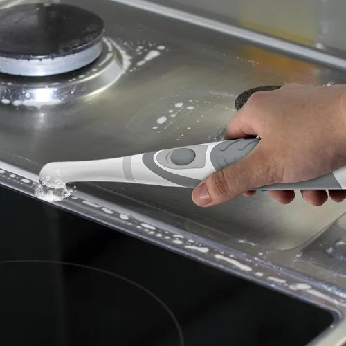 Vista 7 de Cepillo de limpieza eléctrico, cepillo eléctrico para lechada con cabezales de cepillo múltiples 4 en 1, cepillo motorizado inalámbrico