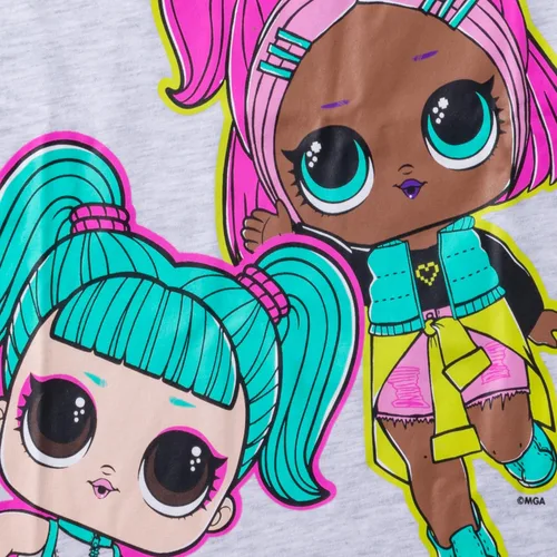 Vista 4 de L.O.L. Surprise! Conjunto de camiseta y pantalones cortos de manga corta para niñas pequeñas y grandes