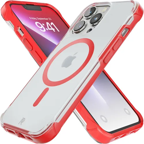 Vista 19 de REBEL Funda transparente para iPhone 13 [Crystal Series Gen-3] compatible con MagSafe, no se amarillea, antiarañazos, protección a prueba de golpes