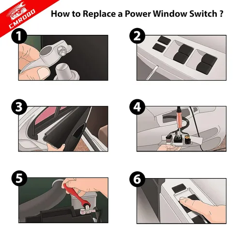Vista 7 de Interruptor de bloqueo de puerta de ventana eléctrica del lado del conductor compatible con Nissan Altima Pathfinder Leaf Sentra Rogue 2013-2018