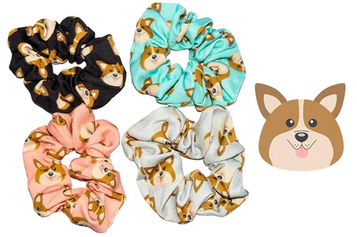 Vista 10 de Scrunchies - Bandas elásticas redondas de algodón para el cabello - Lazos para el cabello - Accesorios para el cabello para niñas - Regalos