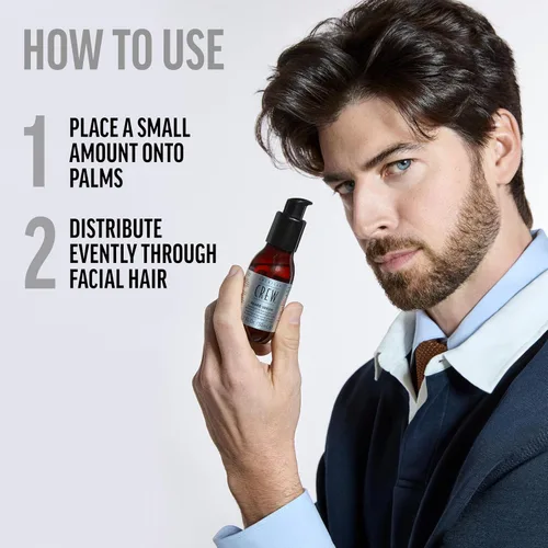 Vista 6 de American Crew Suero acondicionador para barba, mezcla de aceites acondicionadores para una barba suave, brillante y lisa, 1.7 onzas líquidas
