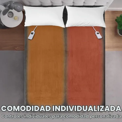 Vista 5 de [Usado] Sunbeam Electric Royal Luxe - Manta térmica de microfelpa de sherpa inversa, 12 ajustes de calor, apagado automático seleccionable de 12