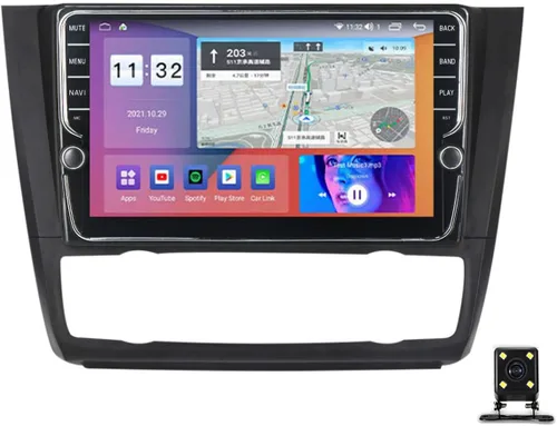 Vista 8 de Radio de 9 pulgadas doble DIN estéreo para coche BMW Serie 1 E81 E82 E87 E88 2008-2012 en Dash Navegación GPS Unidad principal Android Reproductor