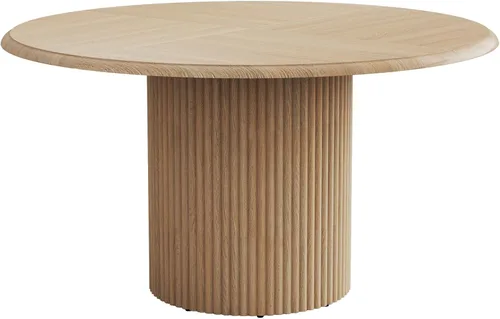 Vista 9 de Tribesigns Mesa de comedor redonda de 47" para 4, mesa de cocina estilo granja con base de metal, mesa de cena pequeña moderna para comedor, cocina