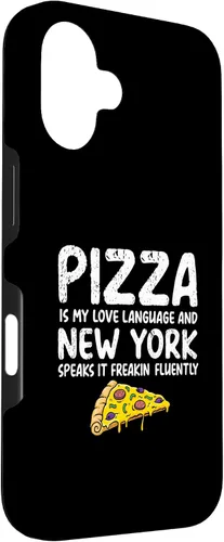 Vista 3 de iPhone 16 Pizza is my love language and New York speaks it freakin Case