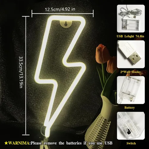 Vista 118 de Letrero de neón de amor para dormitorio, USB o batería, luz de neón para pared, luz de neón LED como letreros de pared de neón para niñas, letrero
