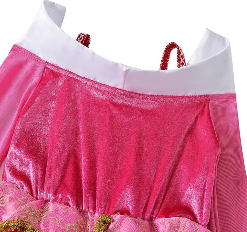 Vista 5 de Aoiviss Disfraz de princesa Aurora para dormir para niñas, ropa de cosplay