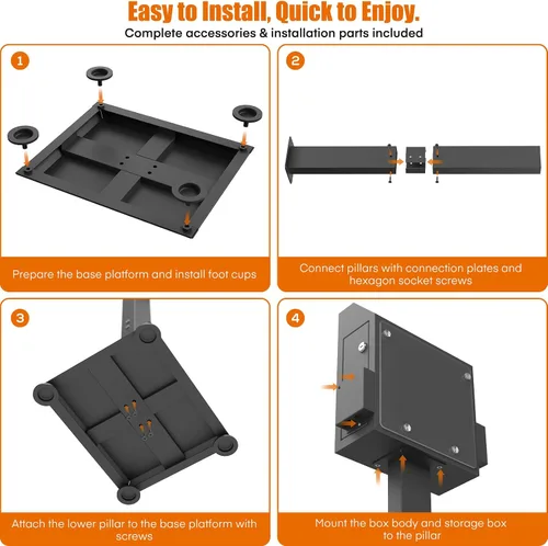 Vista 6 de Caja de sugerencias con soporte, cajas de donación negras para recaudación de fondos, urna de metal resistente con cerradura y llaves, ideal