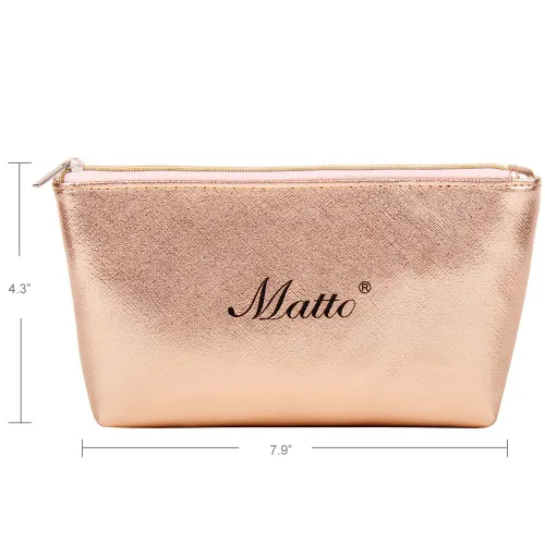 Vista 6 de Matto Juego de brochas de maquillaje de 9 piezas con bolsa de maquillaje de viaje