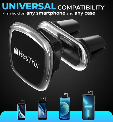 Vista 4 de Bestrix Soporte magnético para teléfono celular, soporte magnético para teléfono celular Soporte magnético para teléfono de coche compatible