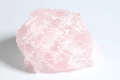 Vista 2 de Pequeño trozo de cuarzo rosa áspero, piedras naturales crudas y rocas de fuente para pulir, taquear, pulir, envolver alambre, curación de cristales