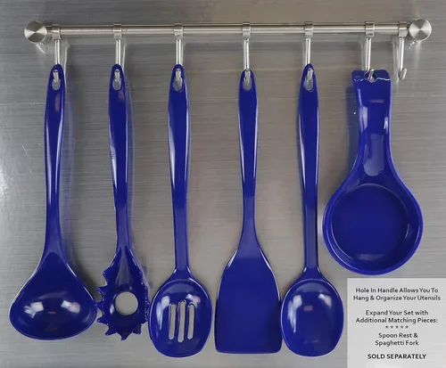 Vista 4 de Reston Lloyd - Espátula para sartenes antiadherentes, resistente al calor, sin BPA, con mango ergonómico, 11 pulgadas, juego de 6
