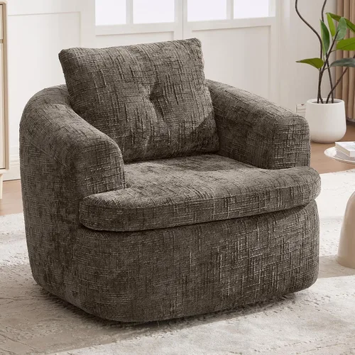 Vista 18 de Modern Velvet Armless Accent Living Room Chair,Upholstered Fabric Button Comfortable Leisure Chair with Wooden Legs for Bedroom,Office (Beige Velvet)
