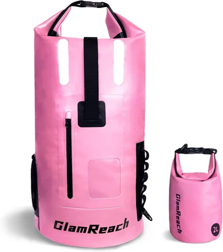 Vista 8 de Bolsa seca de 55 litros para hombres – Mochila impermeable resistente, mochila grande enrollable resistente a desgarros para kayak, camping