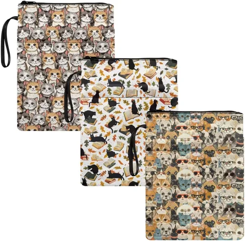 Vista 9 de Forchrinse Lindas fundas de libro de abejas para libros de bolsillo, 11.4 x 8.7 pulgadas, funda lavable de libro Sox para amantes de los libros