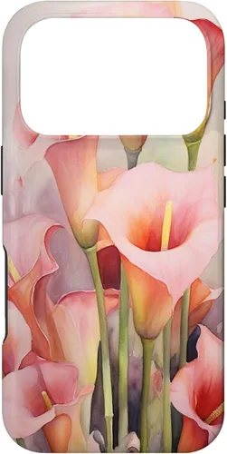Vista 30 de Carcasa para iPhone 17 con diseño de flores de lirios de cala