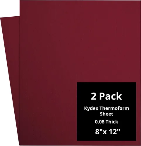 Vista 130 de Kydex Sheets - Solid Color DIY Kit for Crafting Holsters, Sheaths, and Mag Pouches - (8x8, 8x12, 12x12), Premium Thermoform Sheets - Thick, Durable