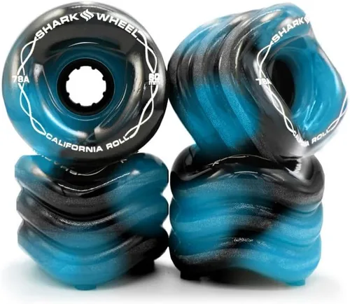 Vista 15 de Shark Wheel 60 mm ruedas para Longboard de crucero, Fórmula DNA, juego de 4 ruedas
