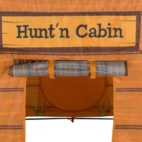 Vista 8 de Pacific Play Tents 61804 Kids Hunt'n Cabin Tent Playhouse, 39 x 27 x 43 pulgadas, marrón