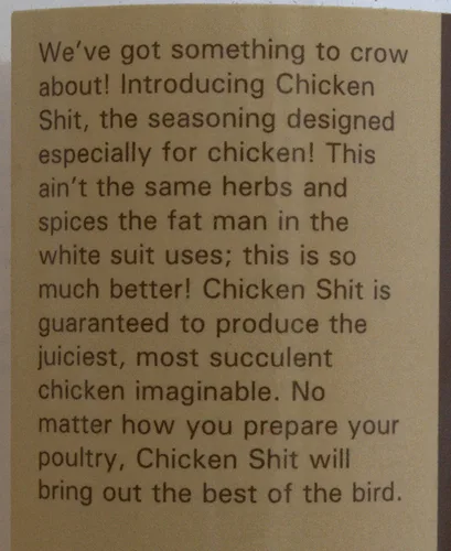 Vista 5 de Chicken Shit condimento