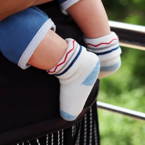 Vista 8 de RATIVE Baby Socks Soft Terry Turn Cuff For Newborns (0-6 Months)