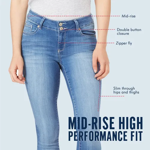 Vista 2 de WallFlower Jeans de Mujer Ultra Fit de Tiro Medio Insta Soft Denim Juniors (También Disponibles en Tallas Grandes)