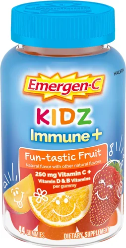 Vista 14 de Emergen-C Kidz - Suplementos dietéticos diarios de apoyo inmunológico, gomitas saborizadas con vitamina C y vitaminas B para apoyo inmunológico