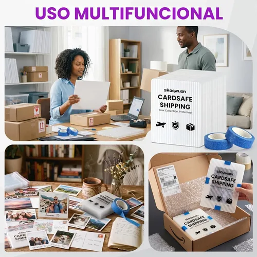Vista 6 de Paquete de 200 suministros de envío de tarjetas coleccionables de 3.5 x 4.5 pulgadas, protectores de envío de tarjetas con fundas suaves y cinta