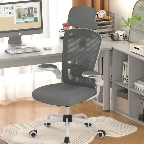 Vista 8 de Mimoglad Silla de Oficina, Silla de Escritorio Cómoda - Silla Ergonómica de Computadora de Respaldo Alto con Soporte Lumbar Ajustable