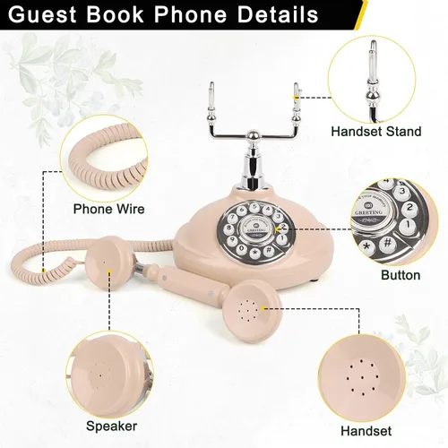 Vista 7 de Libro de invitados de audio para teléfono de boda: graba mensajes de audio personalizados con el libro de visitas, una forma personal y conveniente