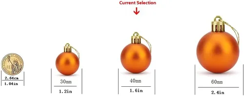 Vista 4 de ZYBenda 24 unidades de bolas brillantes, pulidas y brillantes para árbol de Navidad, inastillables, para decoración de árbol de Navidad, colgantes