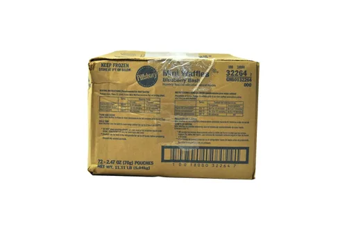 Vista 3 de Pillsbury Blueberry Bash Mini Waffles, 2.47 onzas, 72 por caja.
