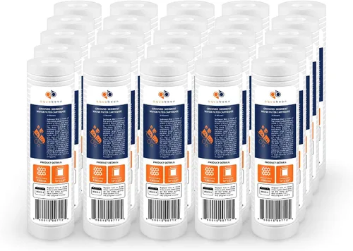 Vista 9 de Aquaboon Filtro de agua de sedimentos ranurados de 5 micrones de 10 x 2.5 pulgadas para cartucho de filtro de toda la casa compatible con AP110