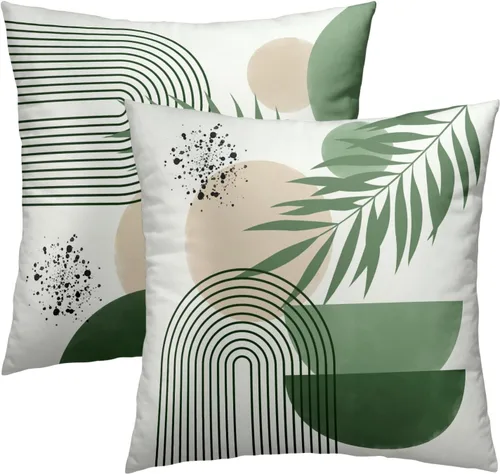 Vista 130 de Giwawa Juego de 2 fundas de almohada decorativas con diseño floral de girasol de 16 x 16 pulgadas, fundas de cojín decorativas para el hogar, sofá