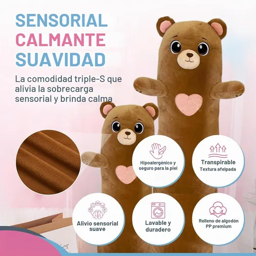 Vista 5 de Cuddle Paws Almohada corporal de felpa de oso para niños, juguete
