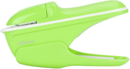 Vista 13 de Engrapadora sin grapas, con diseño de estructura que ahorra mano de obra para oficina, escuela, mango cómodo, fácil de operar (verde)