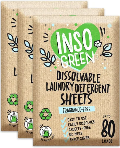 Vista 10 de Hojas de detergente ecológico para lavandería - 80 lavados de ropa Hojas de detergente - 40 sin envase de plástico Detergente en hojas para lavadora